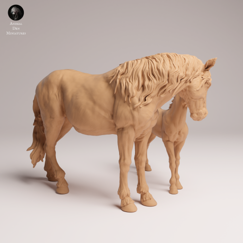 Mustang Female and Calf - 1.png