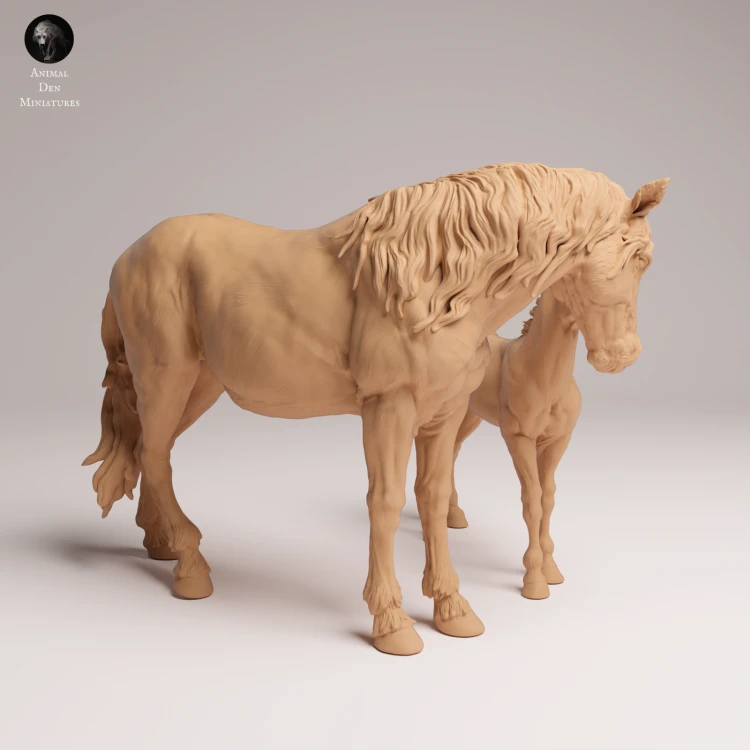 Mustang Female and Calf - 1.png