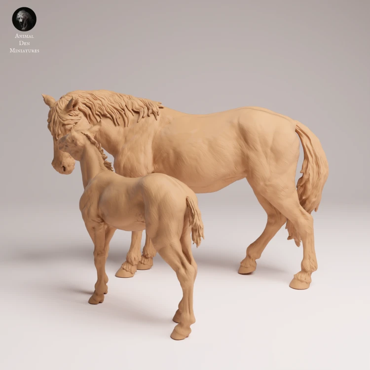Mustang Female and Calf - 2.png