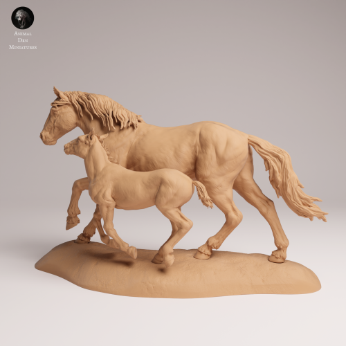 Mustang Female and Calf Run - 1.png