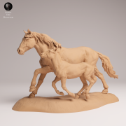 Mustang Female and Calf Run - 3.png