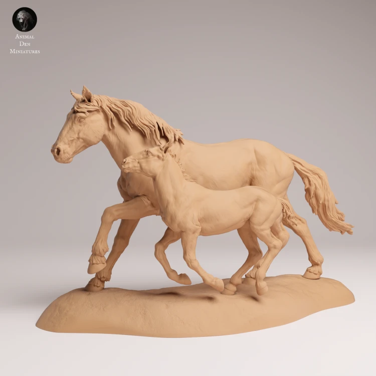 Mustang Female and Calf Run - 3.png
