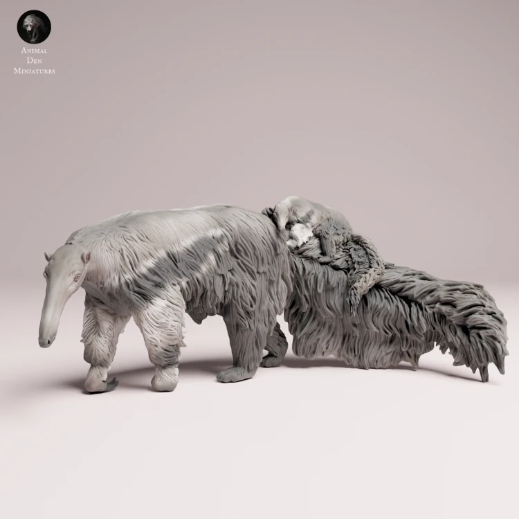 Giant Anteater with Pup - 4.png