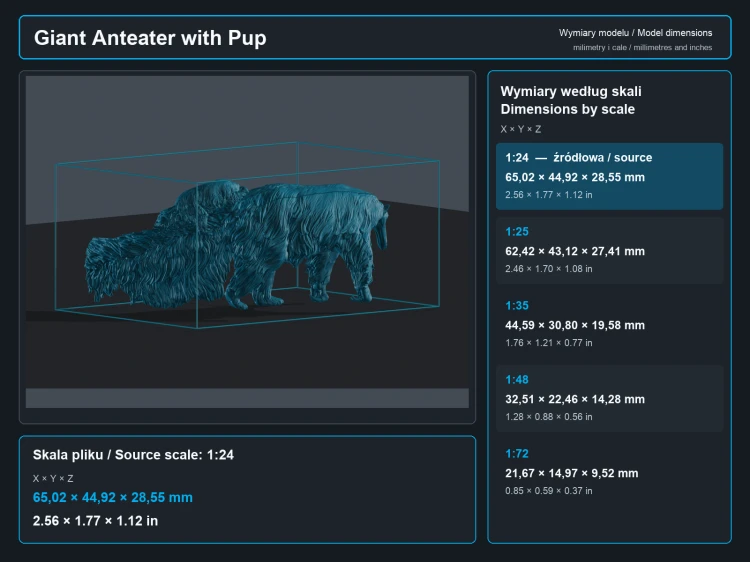 Giant Anteater with Pup - 5.png