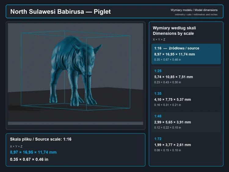 North Sulawesi Babirusa Female and Piglet - 6.png