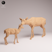 European Fallow Doe and Fawn - 3.png