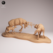 Mule Deer vs Wolf - 3.png