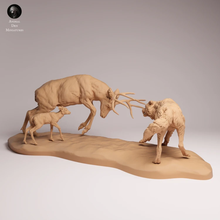 Mule Deer vs Wolf - 3.png