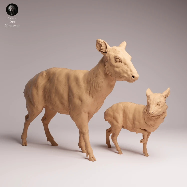 Pudu Doe and Fawn - 3.png