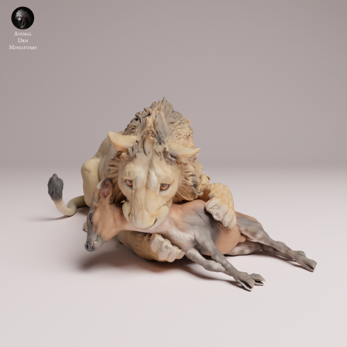 Asiatic Lion Eating - 1.png