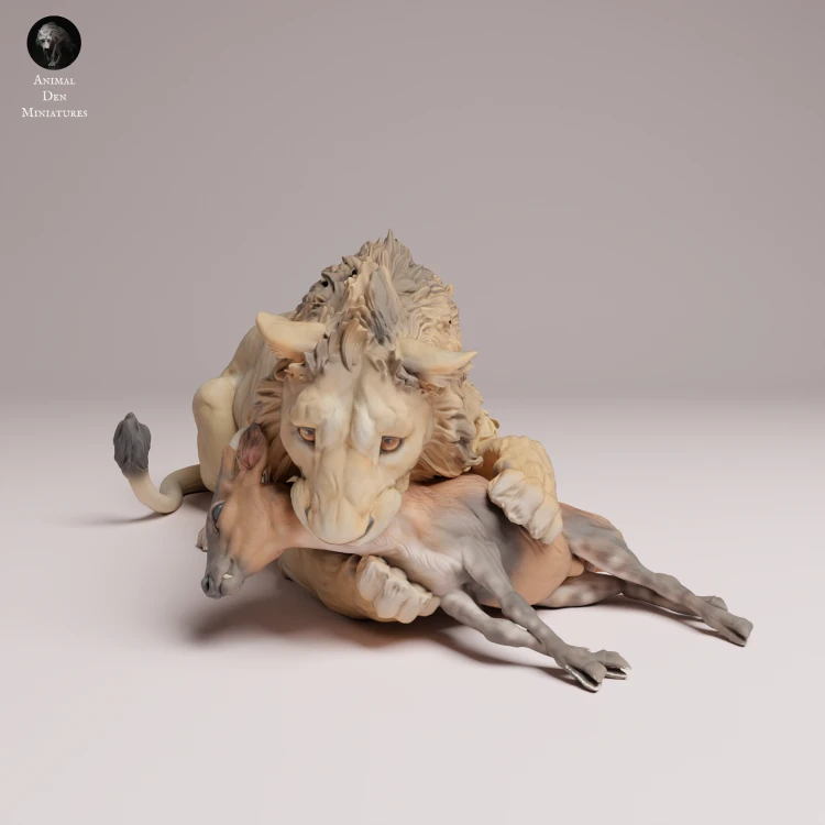 Asiatic Lion Eating - 1.png