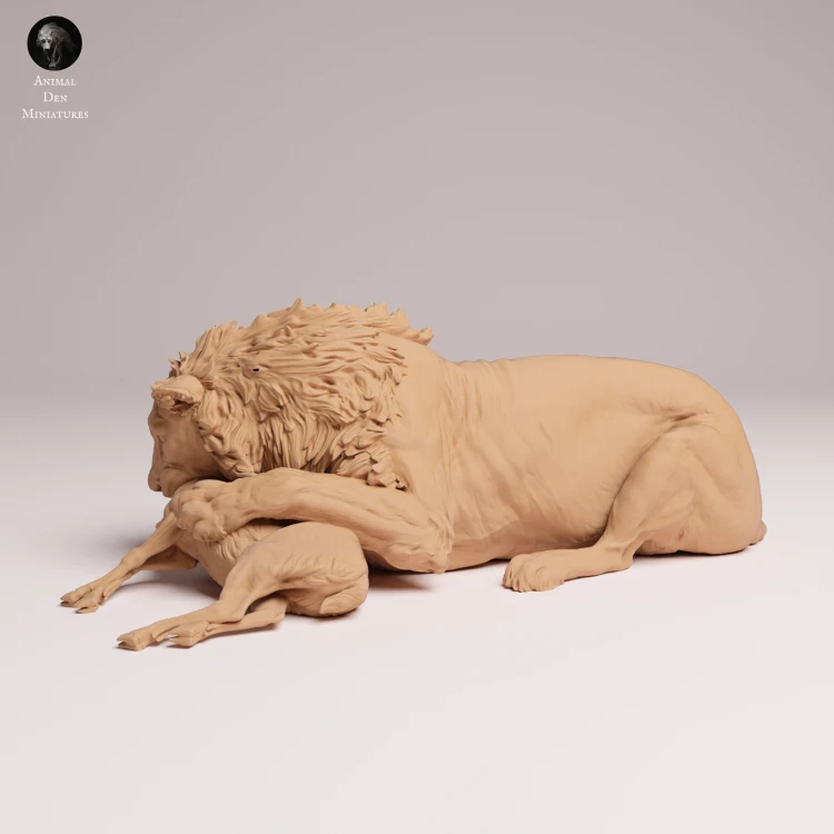 Asiatic Lion Eating - 2.png