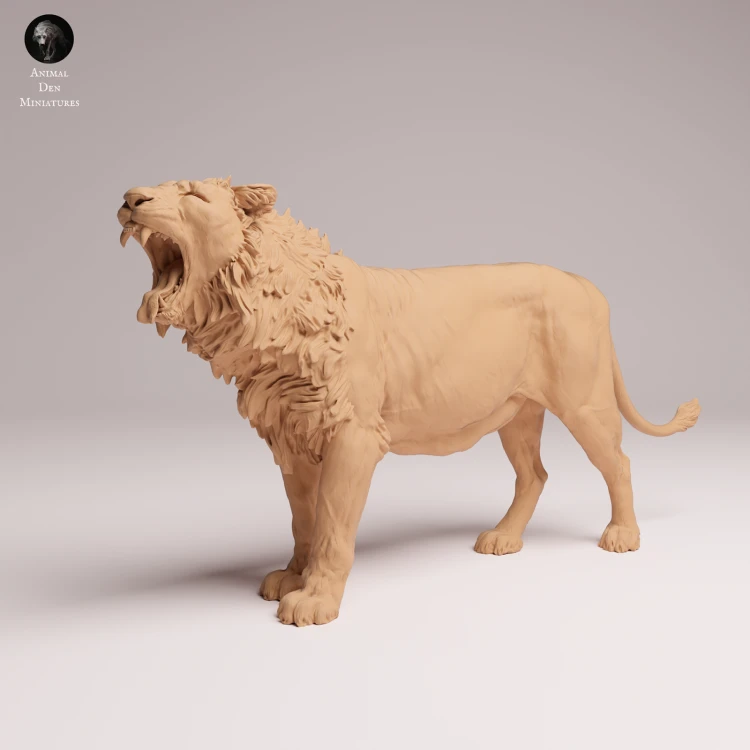 Asiatic Lion Yawning - 4.png